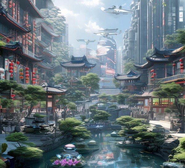 禅城区之科技新天地,融合禅文化,未来新天地。