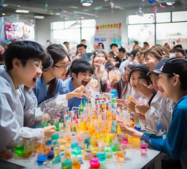 题名，科技小实验，智趣满校园