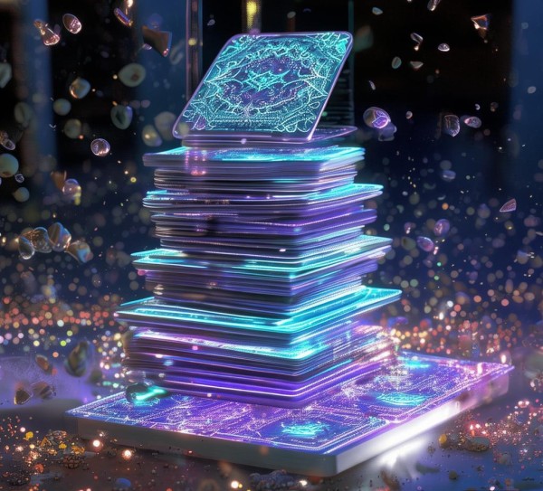 纸牌叠,高科技叠放艺术