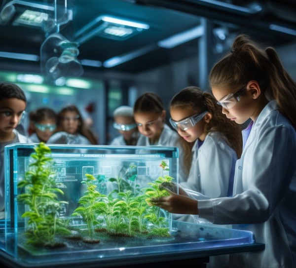 科技助力,学生种植小实验