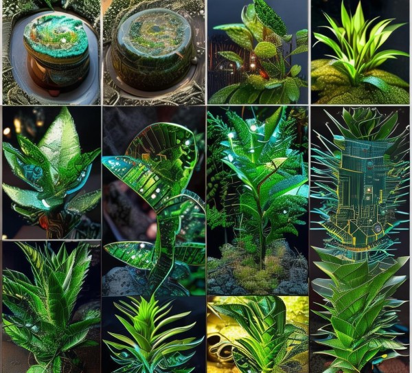 科技植物贴画,创新手工制作的艺术体验